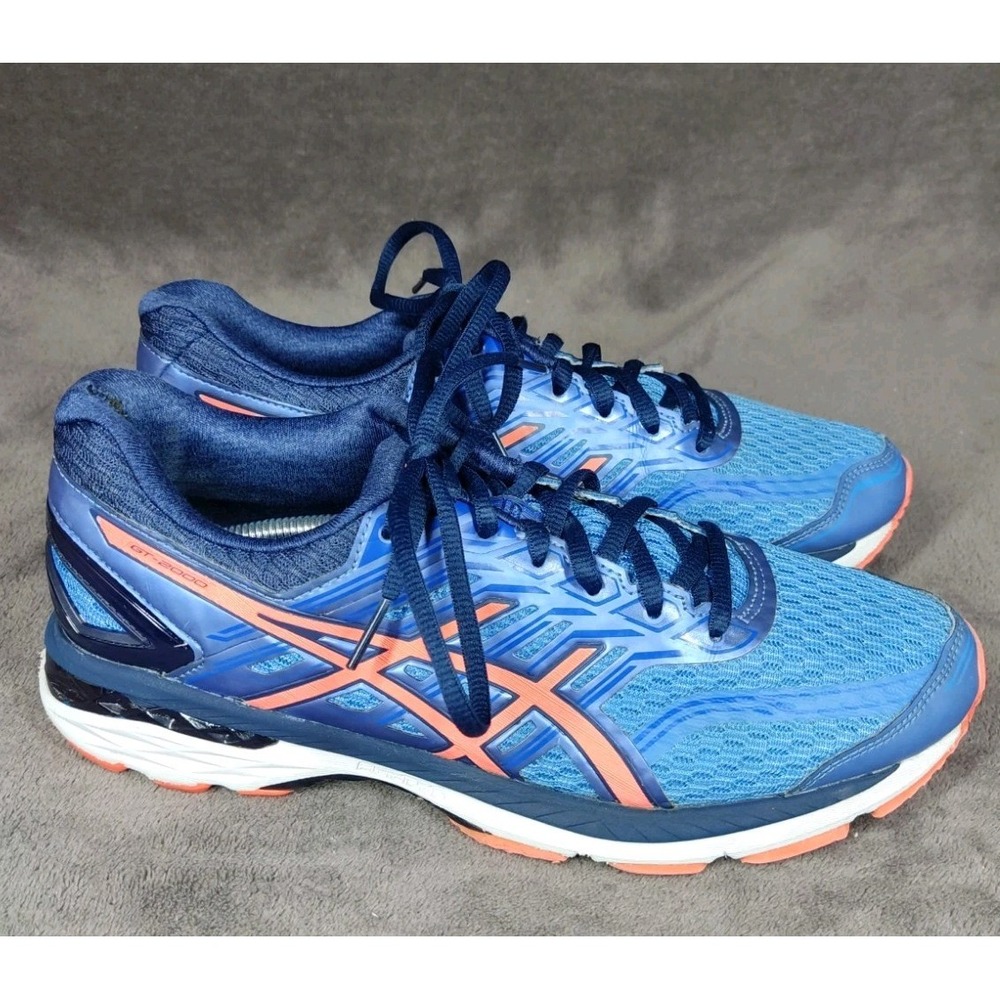 Asics‎ GT 2000 T757N Blue Orange Running Shoes Lace Up Low Top Womens Size 9.5